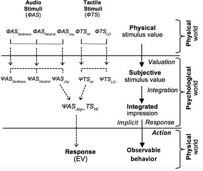 Modeling Emotional Valence Integration From Voice and Touch